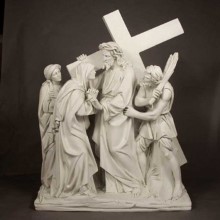 Life Size Marble White Stations of the Cross