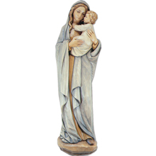 Madonna and Child Full Color Statue