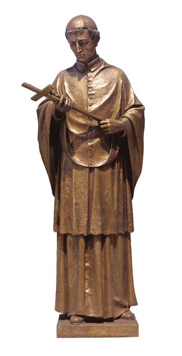 St. Charles Borromeo Bronze Finish Statue
