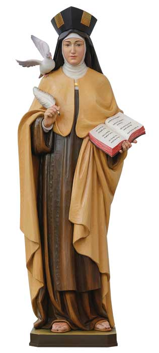St. Teresa of Avila Linden Wood Statue