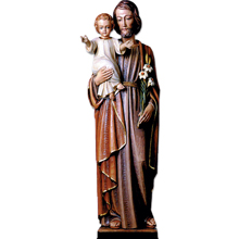 St. Joseph and Child Full Color Statue