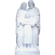 Holy Family Hand Carved Marble Statue