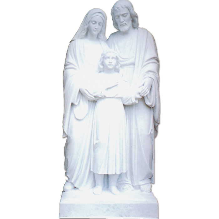 Holy Family Hand Carved Marble Statue