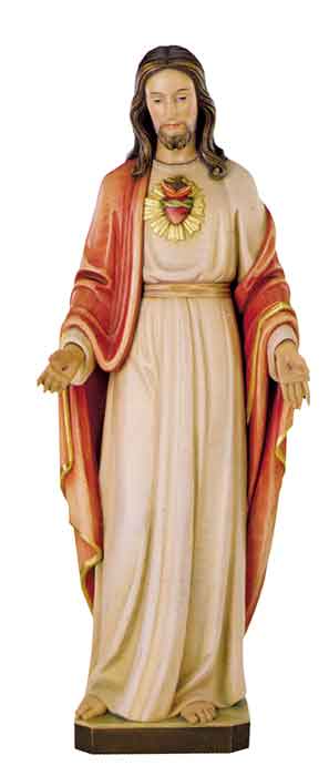 Sacred Heart of Jesus Full Color Statue