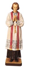 St. John Vianney Full Color Full Round Statue