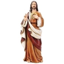 Sacred Heart of Jesus 24" Full Color Statue