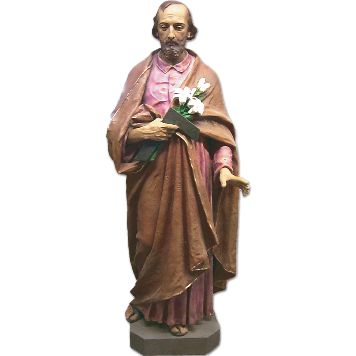 St. Joseph with Flowers Full Color Statue