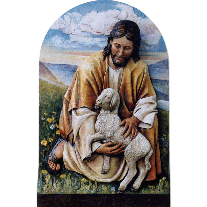 Jesus Holding Lamb Plaque