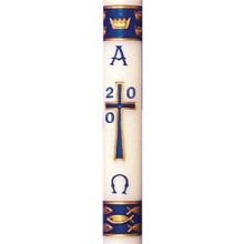 3SP BLUE GLORIA PASCHAL CANDLE