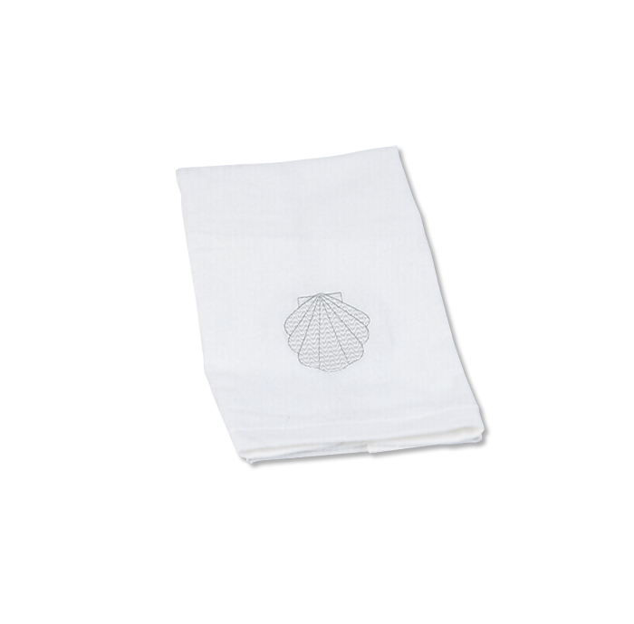 Baptismal Embroidered Shell Towel