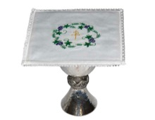 Chalice Pall with Embroidered Chi Rho,