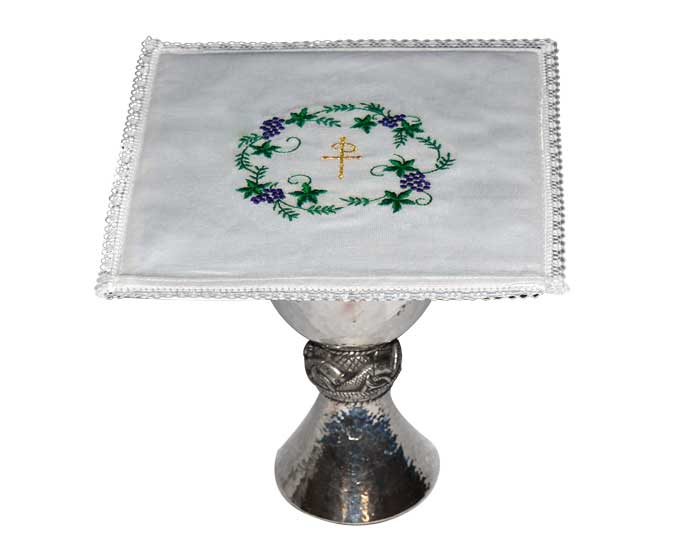 Chalice Pall with Embroidered Chi Rho,