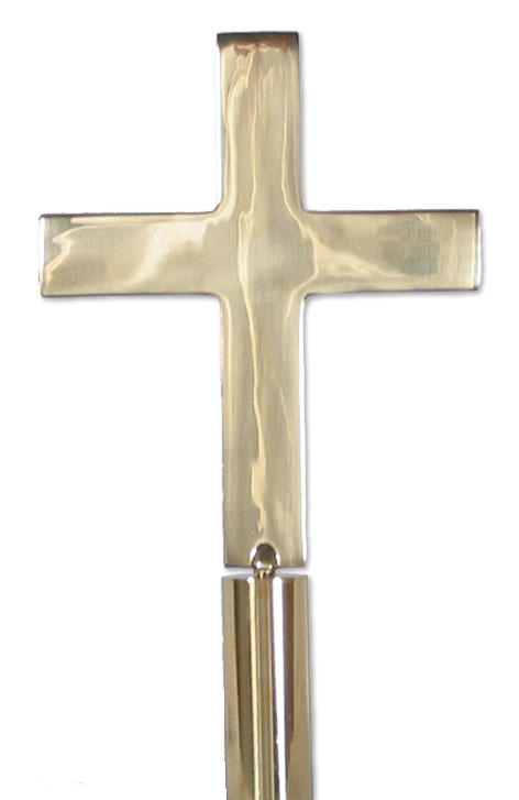 Brass Cross Flag Pole Topper