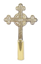 Gold Plated Cross Flag Pole Topper