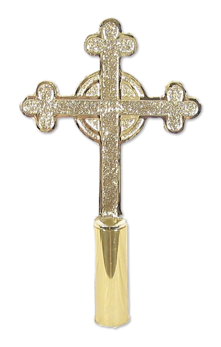 Gold Plated Cross Flag Pole Topper
