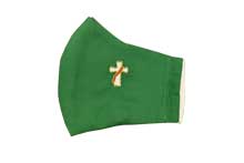 Green Deacon Cross Liturgical Face Mask