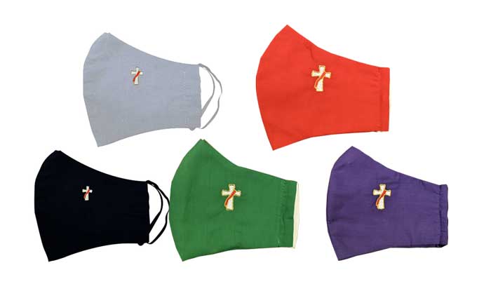 Deacon Cross Liturgical Face Mask Set