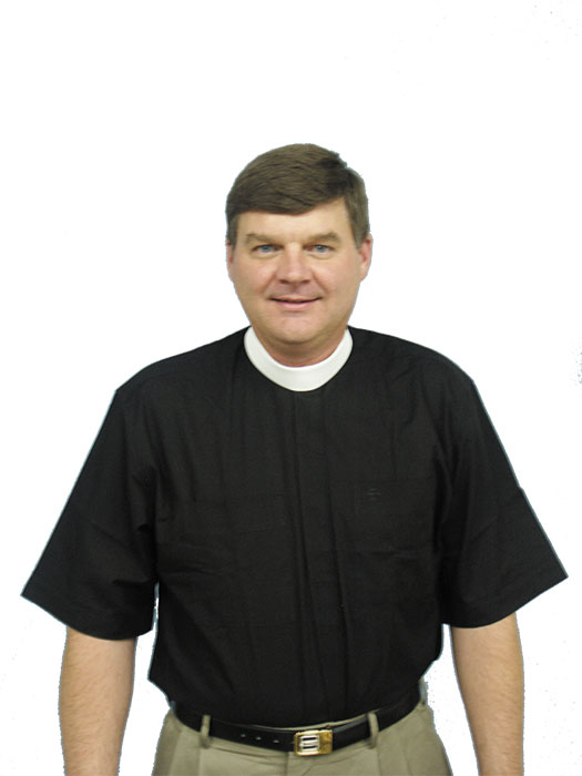 Easy Care Black Neckband Collar Clergy Shirt