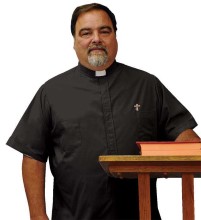 Black Tab Collar Deacon Clergy Shirt