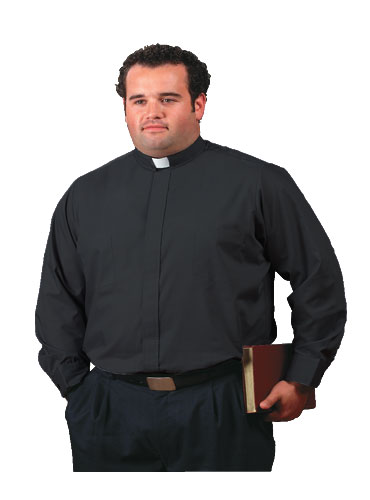 Plus Size Long Sleeve Clergy Shirt