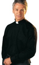Black Classico Tab Collar Clergy Shirt