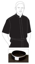 Black Roman Collar Torino European Clergy Shirt