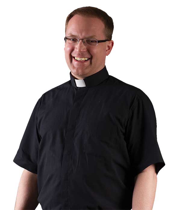 Black Tab Collar Short Sleeve Clergy Shirt