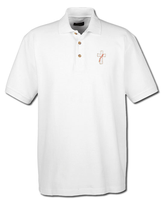 White Short Sleeve Deacon Polo