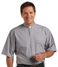 Gray Clergy Shirt