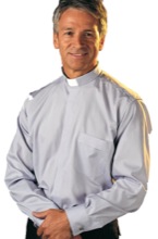 Gray Classico Tab Collar Clerical Shirt