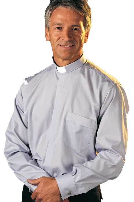 Gray Classico Tab Collar Clerical Shirt