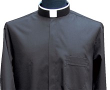 Black Roman Collar Clergy Shirt