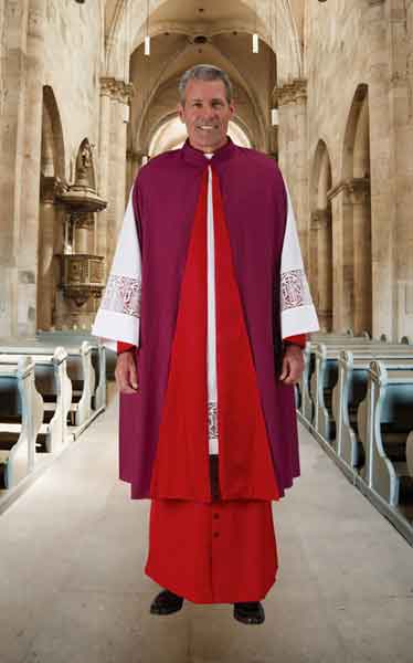 Royal Purple Knee Length Cleric Mantelletta