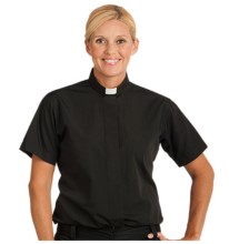 Black Woman's Tab Collar Clergy Shirt