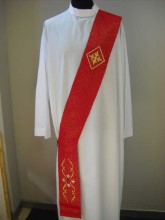 Deacon Stole with Gold Embroidered Design