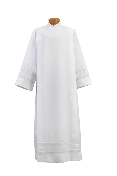 Front Wrap Polyester Alb with Embroidery