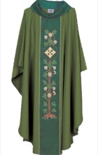 TREE OF LIFE CHASUBLE-GREEN