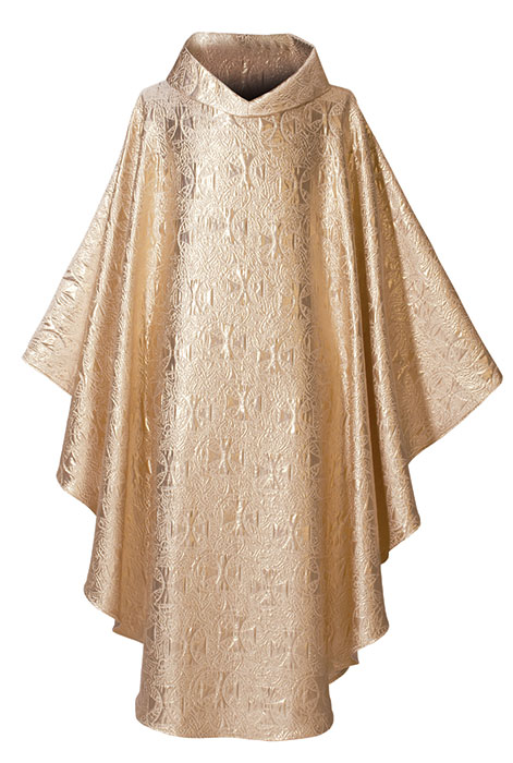 Golden Cross Design Gothic-Cut Chasuble