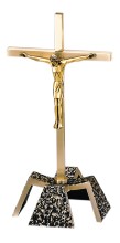 Bronze 4 Leg Textured Altar Cross