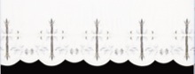 White Silk Embroidery  Cross Design