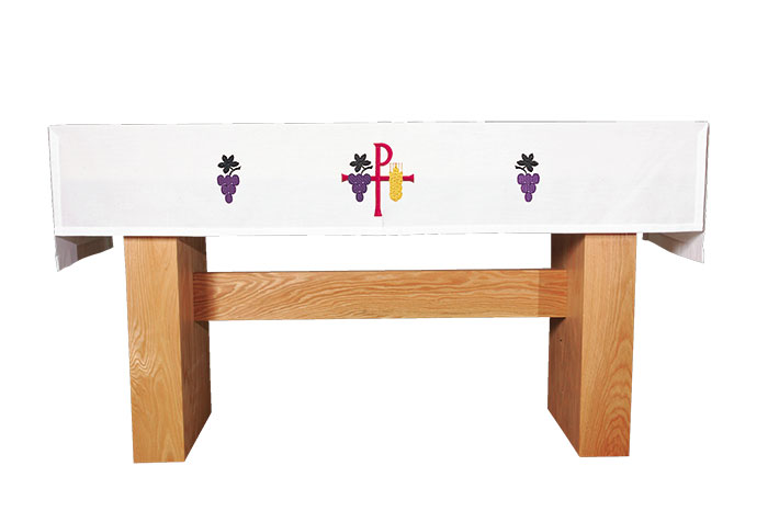Fitted Altar Cloth w/ Grape and Wheat Design