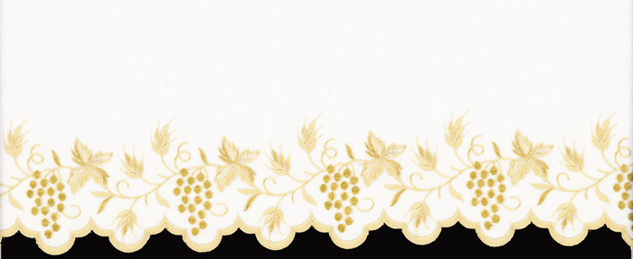 Gold Silk Embroidery  Grape Design