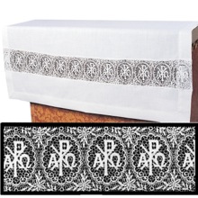 Alpha and Omega Embroidered Lace  Insert