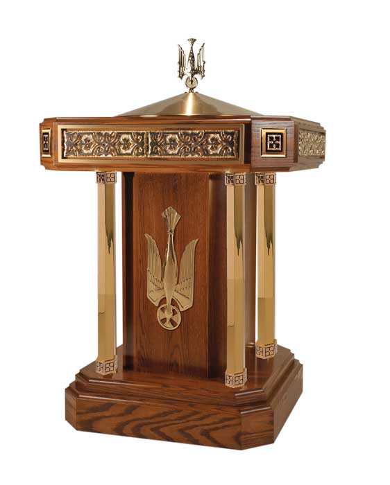 Holy Spirit Dove Design Wood Baptismal Font