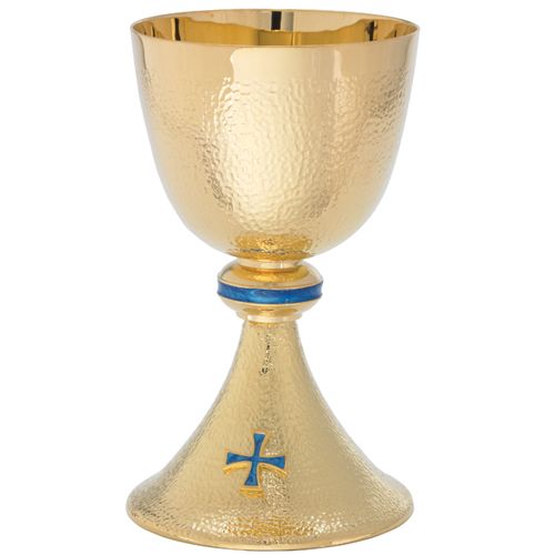 Gold Plated Blue Chalice