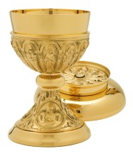 12 Apostles Gold Plated Chalice with Paten
