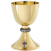 24 Kt Gold Plated Chalice with Paten