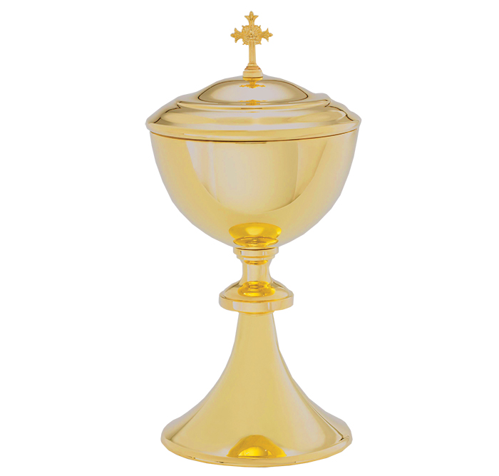 24Kt Gold Plate Ciborium - 180 Host Capacity