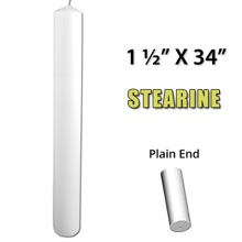 1 1/2" x 32" Altar Candle - Stearine