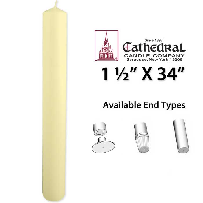 Altar Candles 1-1/2" x 34"